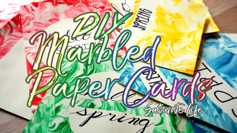 Marbled Paper Shaving Cream Cards - Saturate Life