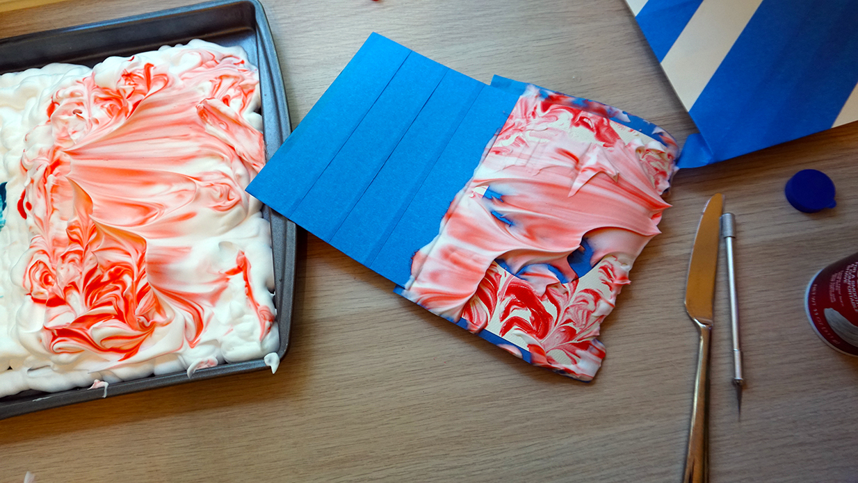 Marbled Paper Shaving Cream Cards - Saturate Life