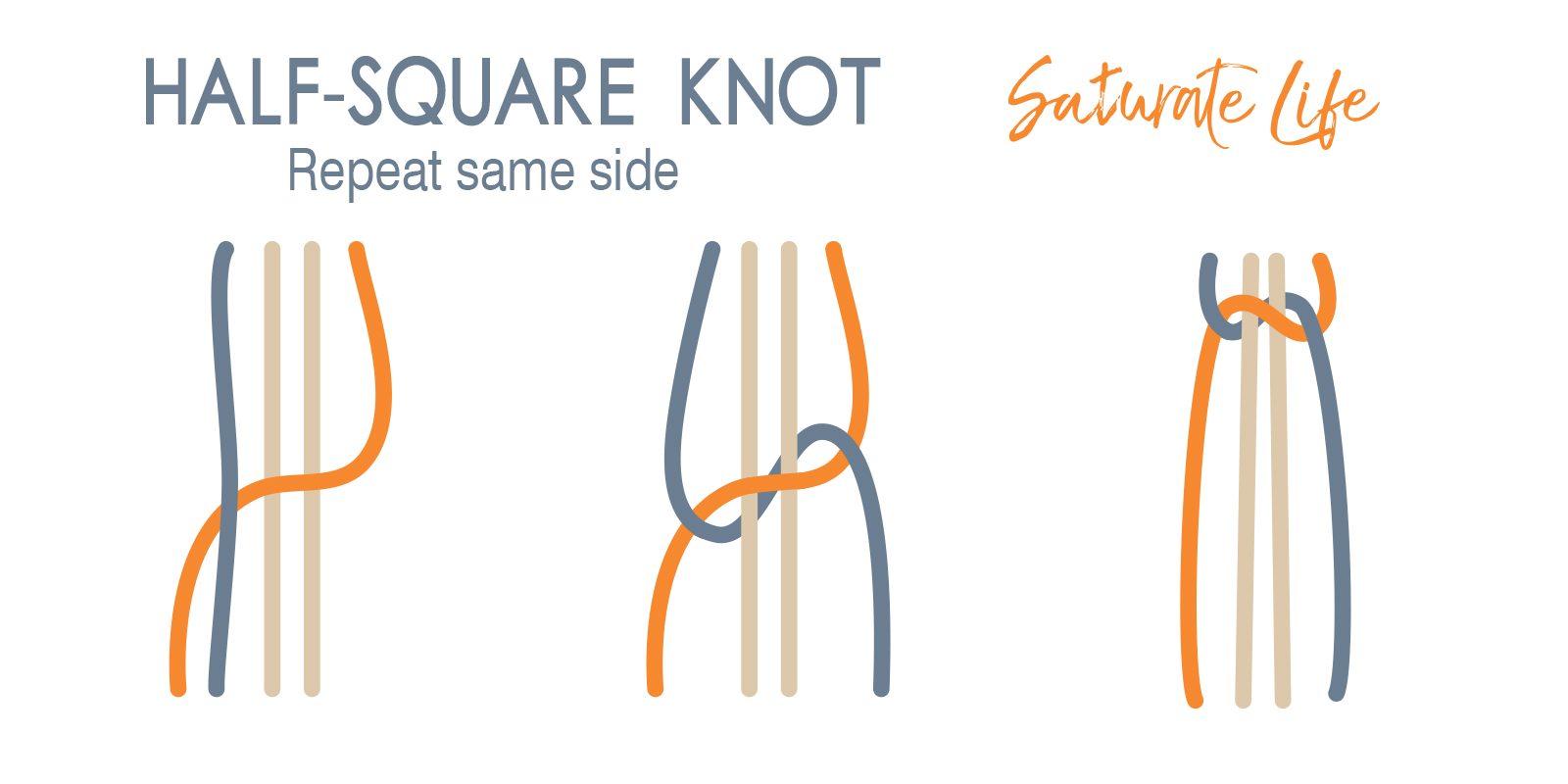 Half Square Knot- Saturate Life