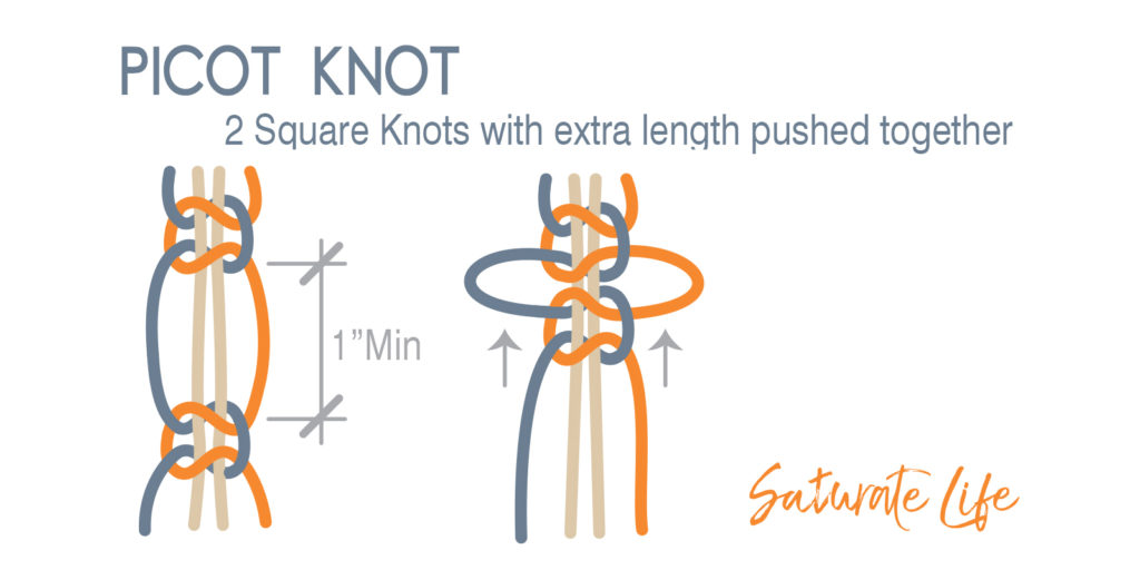 Picot Knot - Macrame Knot - Saturate Life