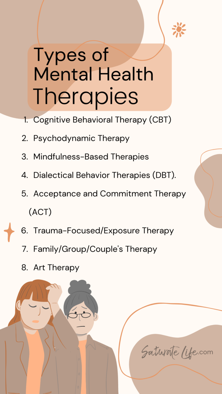 8 Types of Therapy for Anxiety, Depression, and More - Saturate Life